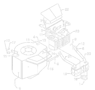 Engine Accessories (Twin Cylinder) Diagram and Parts List for 13AM675G062 2001 Yard Machines Lawn Tractor